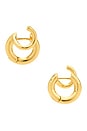 view 2 of 3 Super Katerina Double Hoop in Gold