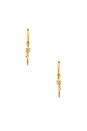 view 2 of 2 Tori Charm Hoop Earrings in Yellow Gold