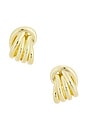 view 1 of 2 Roux Pave Earrings in Gold