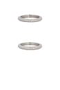view 3 of 3 Micro Pave Ring Set in Silver