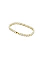 view 3 of 3 Emerald Cut Tennis Bracelet in Gold