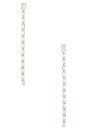 view 1 of 2 Baguette Tennis Earring in Silver