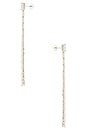 view 2 of 2 Baguette Tennis Earring in Silver