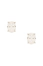 view 1 of 2 Oval Solitaire Stud in Gold