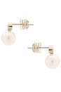 view 2 of 2 Solitaire Bianca Earring in Silver & Pearl