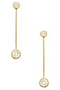 view 1 of 2 Solitaire Chain Drop Earring in Gold