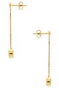 view 2 of 2 Solitaire Chain Drop Earring in Gold