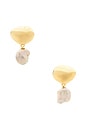 view 1 of 2 Serena Pearl Drop Earring in Gold & Pearl