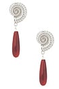 view 1 of 2 Grotto Earring in Silver & Red