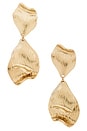 view 1 of 2 PENDIENTES LARGOS FLORASION in Gold