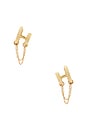 view 2 of 3 Double Katerina Chain Earring in Gold