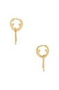 view 3 of 3 Double Katerina Chain Earring in Gold