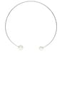 view 1 of 2 Jemima Necklace Cuff in Silver & Pearl