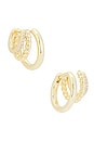 view 1 of 3 Charlie Triple Earring in Gold