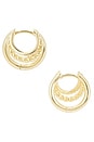 view 2 of 3 Charlie Triple Earring in Gold