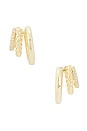 view 3 of 3 Charlie Triple Earring in Gold