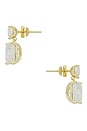 view 2 of 2 Cushion Drop Earring in Gold