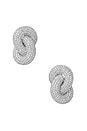 view 1 of 2 Le Deux Pave Earring in Silver