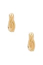 view 3 of 3 PENDIENTES DE ABRAZOS HOUGHTON in Gold