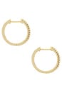 view 2 of 3 Daily Diamond Hoop Earrings in Gold
