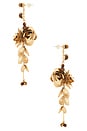 view 2 of 2 BOUCLES D'OREILLES PENDANTES GARDENIA in Gold