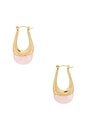 view 2 of 3 Elysse Hoop in Rose Quartz