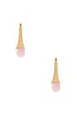 view 3 of 3 Elysse Hoop in Rose Quartz