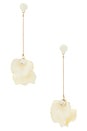 view 1 of 2 PENDIENTES LARGOS PATUNIA in White