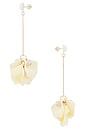 view 2 of 2 PENDIENTES LARGOS PATUNIA in White