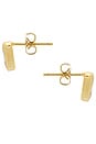 view 2 of 2 PENDIENTES DE TACHUELA REAGAN in Gold