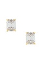 view 1 of 2 Emerald Cut Stud Earrings in Gold