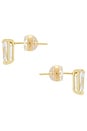 view 2 of 2 Emerald Cut Stud Earrings in Gold