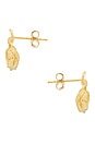 view 2 of 2 Chinoiserie Stud Earrings in Gold