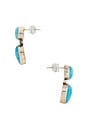 view 2 of 2 PENDIENTES LARGOS in Turquoise