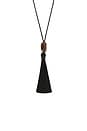 view 2 of 3 Maximes Tassel Necklace in Black