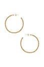 view 2 of 2 Bella Pave Hoop Earring in Gold & Clear