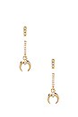view 1 of 2 Petite Tusk Pave Earring Set in Gold