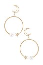 view 1 of 2 Mona Moon Drop Earrings in Gold