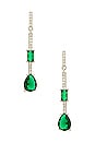 view 1 of 2 Cody Earrings in Emerald