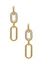 view 2 of 3 Jetsetter Pave Earring in Gold