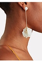 view 3 of 3 Blooming Drop Earrings in White