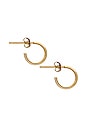 view 2 of 4 Fine 14K Gold Mini Hoops in Gold