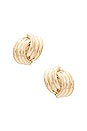 view 1 of 2 X Revolve Knot Earrings in Gold