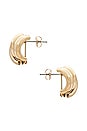view 2 of 2 X Revolve Knot Earrings in Gold
