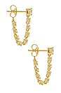 view 2 of 3 Tennis Chain Earring in Gold