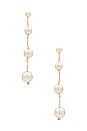 view 1 of 2 Jasmin Drop Earrings in Gold & Pearl
