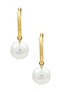 view 3 of 3 Pearly Hoops in Gold