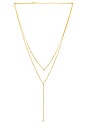 view 1 of 2 Solitaire Layered Lariat in Gold