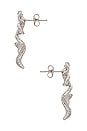 view 2 of 2 Flower Pave Drop Earring in White Gold