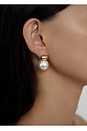 view 3 of 3 Empress Pearl Earring in Gold & Pearl